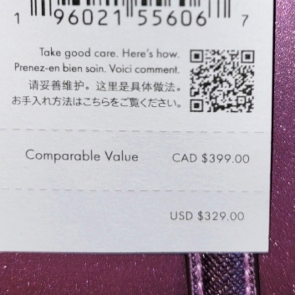 Kate Spade Purple Handbag/crossbody NWT R $329 - Picture 8 of 8